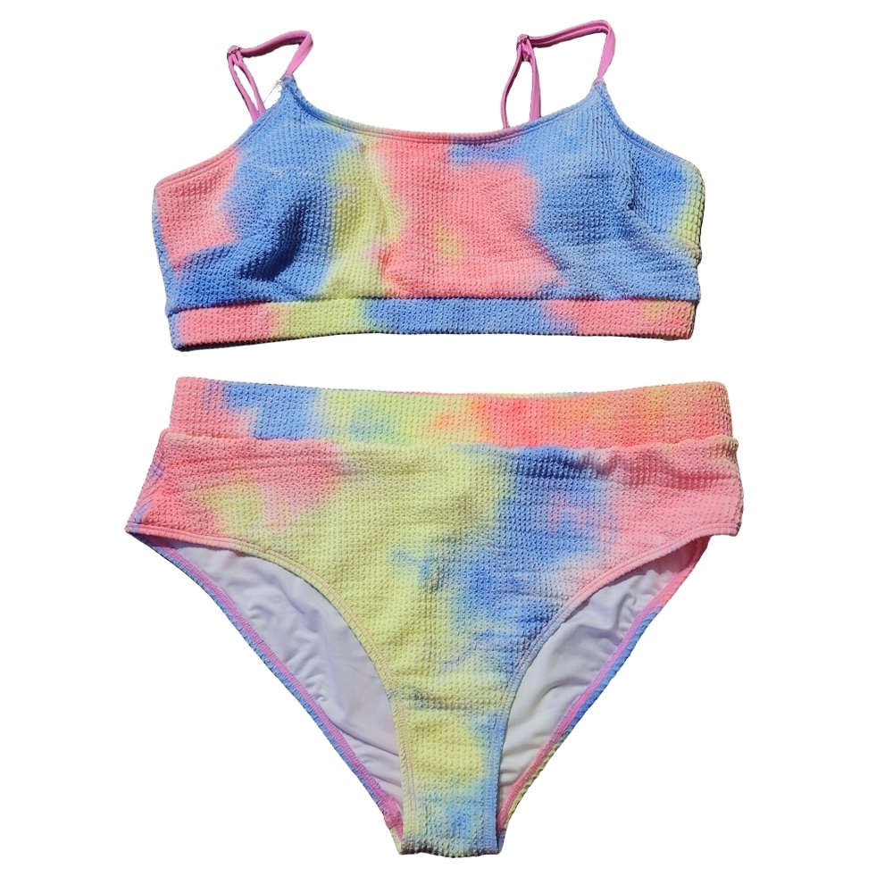 Cupshe Colorful Tie-Dye High-waisted Bikini Set - New With Tags - XL - Picture 2 of 16